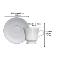 Xicara 190ml Para Chá Cottage Porcelana Germer